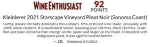 92 Points Wine Enthusiast
